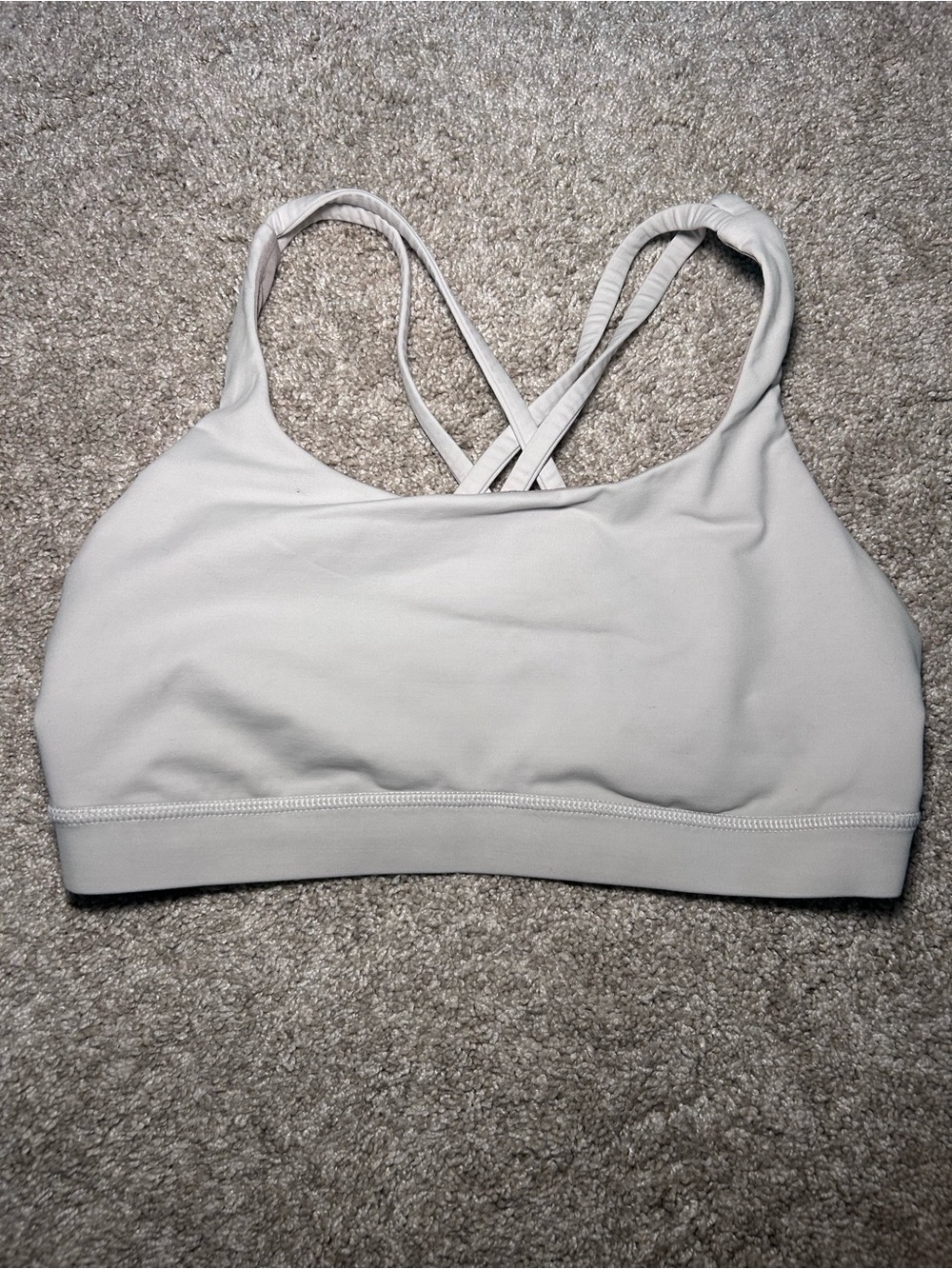 lululemon white sports bra, size 8